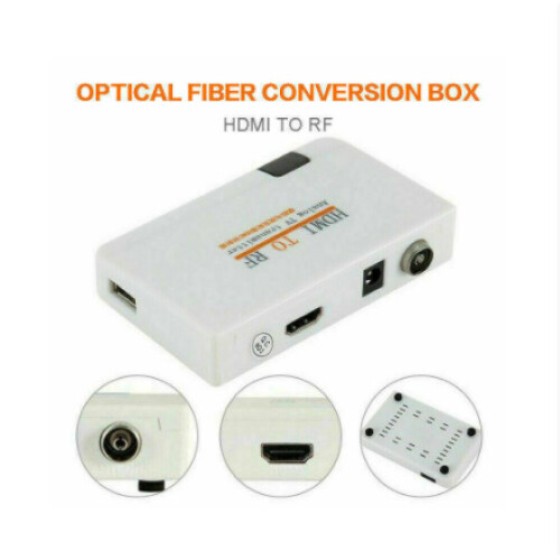 HDMI to RF Coaxial Adapter Box Transmitter with Remote Control Converter